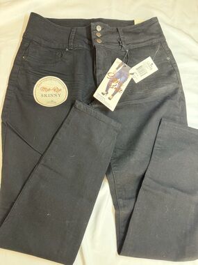 Royalty For Me Black Mid-Rise Skinny Jeans
